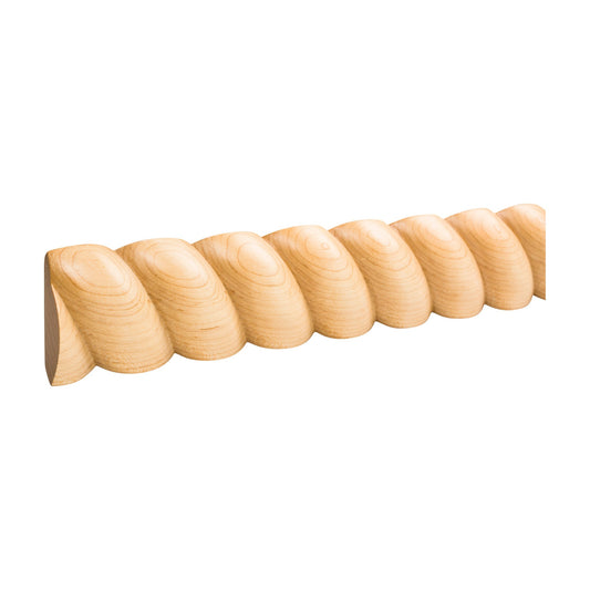 Rope Corner Moulding, 2-11/16" x 7/8" x 8 ft stick