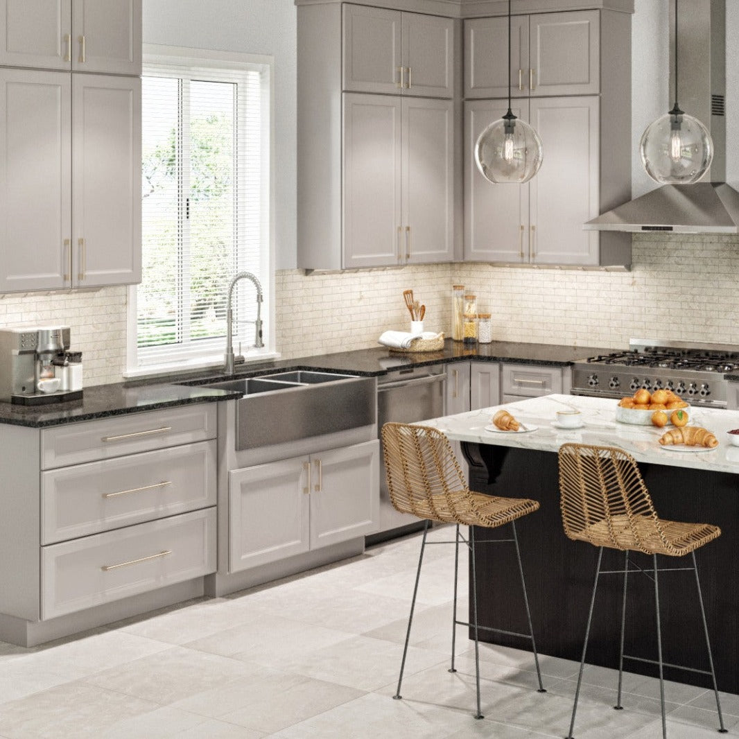 Rosamund 36" Stainless Steel Apron / Farmhouse Double Basin Kitchen Sink, Stainless Steel, alternate view