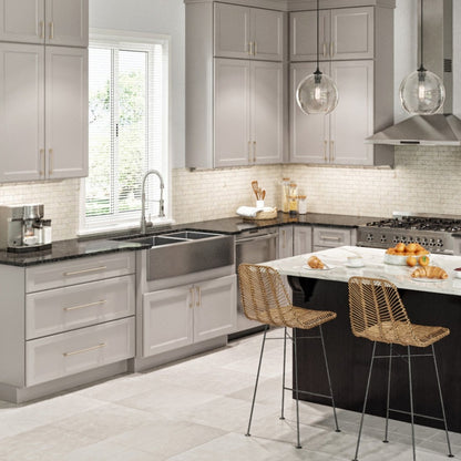 Rosamund 36" Stainless Steel Apron / Farmhouse Double Basin Kitchen Sink, Stainless Steel, alternate view