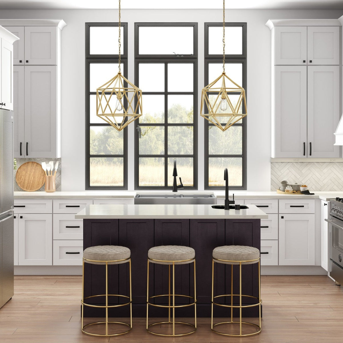 Rosamund 36" Stainless Steel Apron / Farmhouse Double Basin Kitchen Sink, Stainless Steel, alternate view