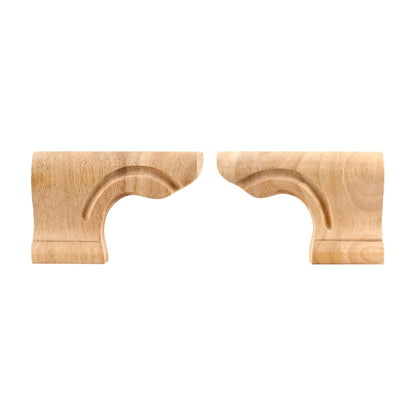 Rounded Corner Wood Pedestal Foot, alternate view