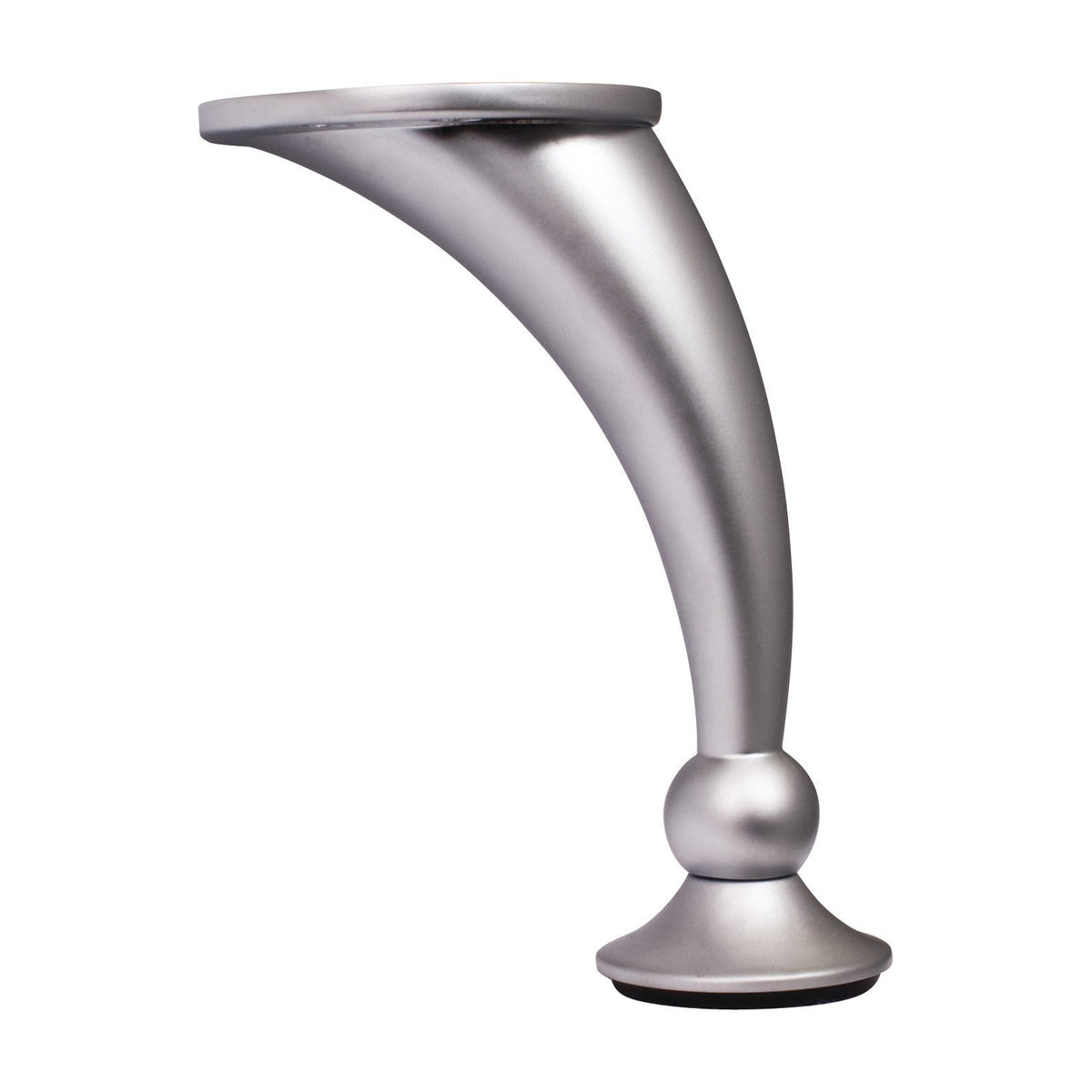 Rounded Metal Furniture Leg, 4-1/2" to 4-5/8" Tall