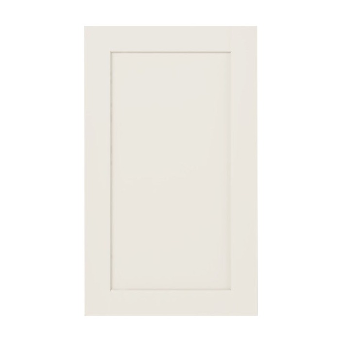 12"W Base Cabinet Door with No Hinge Bore in Catalina Shell White