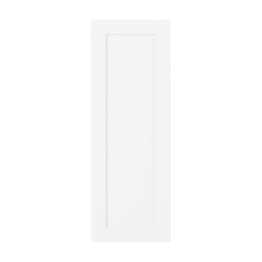 12"W Base Cabinet Door with No Hinge Bore in Hatteras Polar White