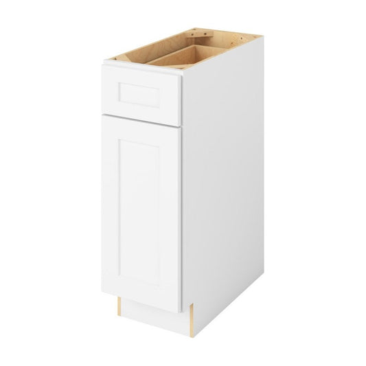 12"W Base Cabinet with One Door and One Drawer in Catalina Polar White