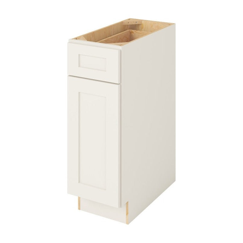 12"W Base Cabinet with One Door and One Drawer in Catalina Shell White