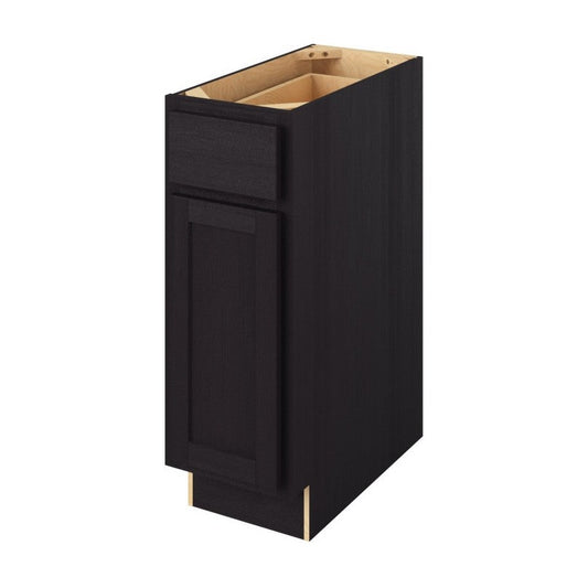 12"W Base Cabinet with One Door and One Drawer in Hatteras Espresso