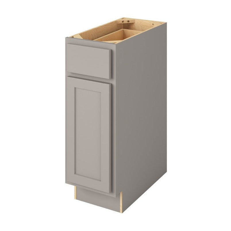 12"W Base Cabinet with One Door and One Drawer in Hatteras Pebble Grey