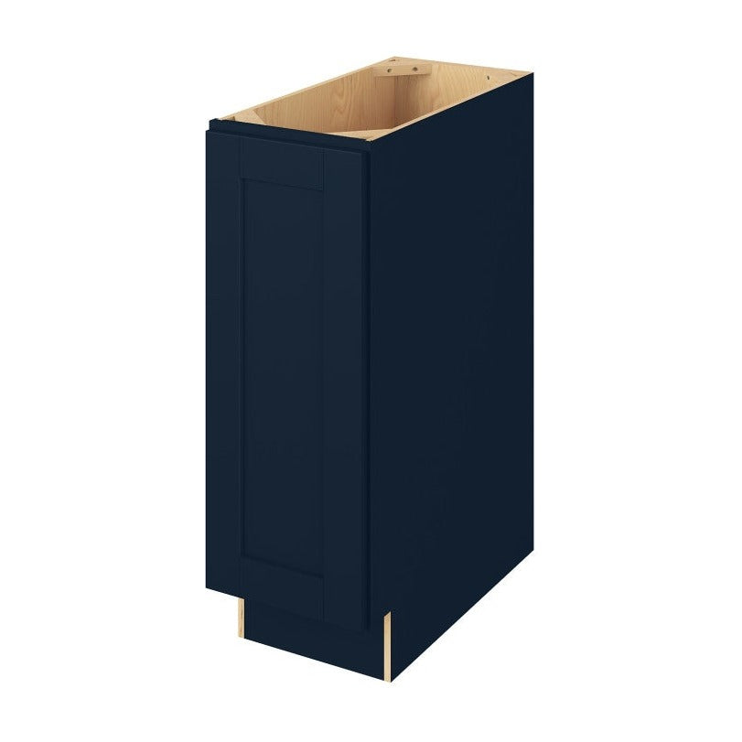 12"W Full Height Door Base Cabinet with One Door and Two Shelves in Catalina Nautical Blue