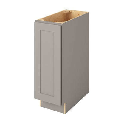 12"W Full Height Door Base Cabinet with One Door and Two Shelves in Catalina Pebble Grey