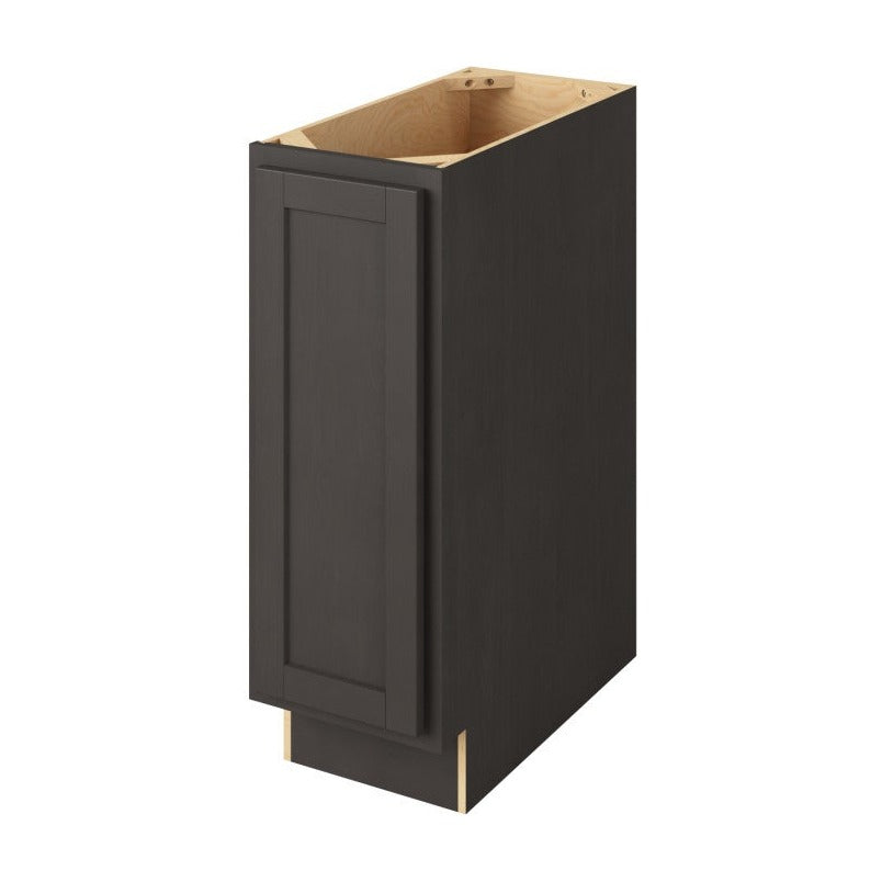 12"W Full Height Door Base Cabinet with One Door and Two Shelves in Hatteras Slate
