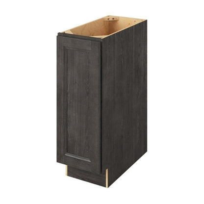 12"W Full Height Door Base Cabinet with One Door and Two Shelves in Maui Slate