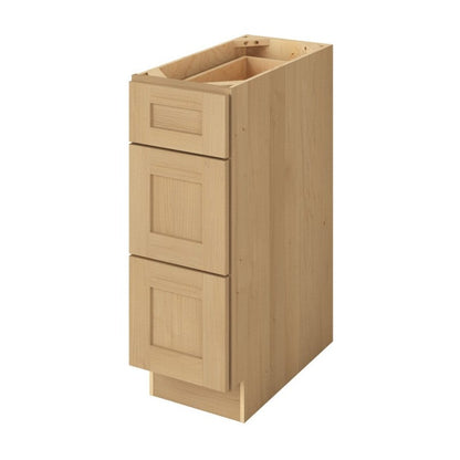 12"W Three Drawer Base Cabinet in Catalina Sandstone