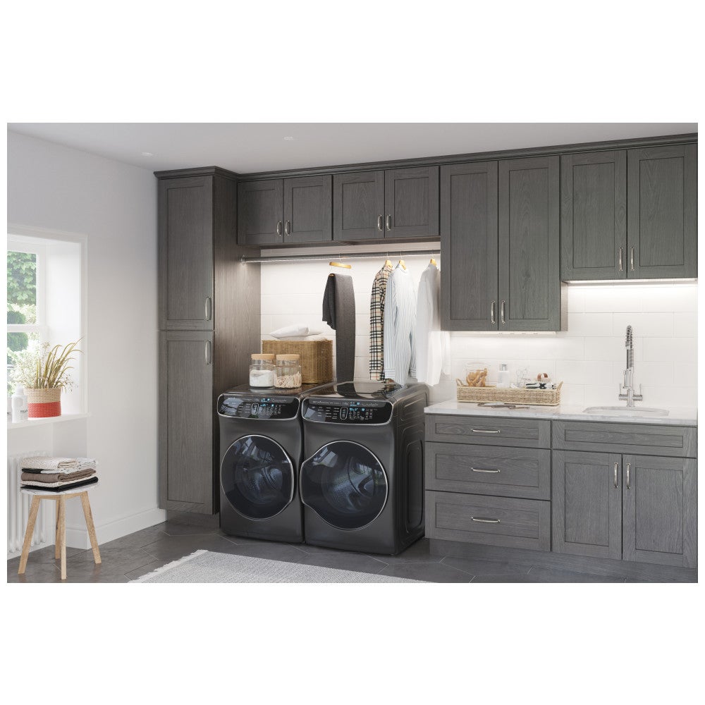 12"W x 30"H Wall Cabinet with Single Door and Two Shelves in Catalina Slate, view 4