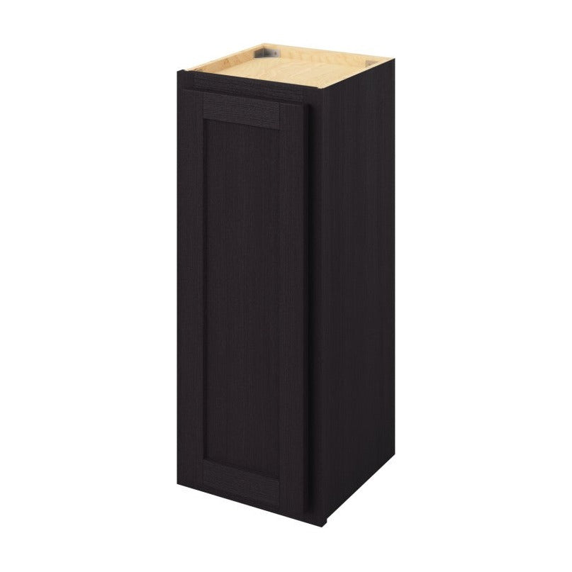 12"W x 30"H Wall Cabinet with Single Door and Two Shelves in Hatteras Espresso