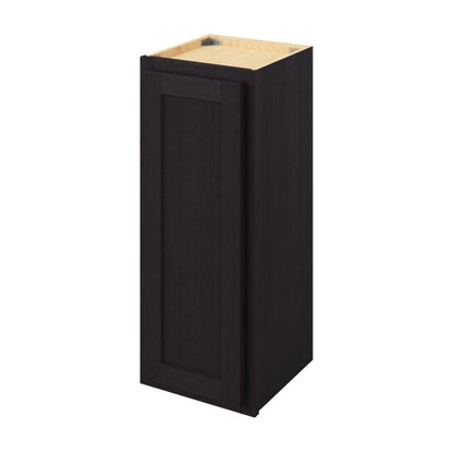 12"W x 30"H Wall Cabinet with Single Door and Two Shelves in Hatteras Espresso