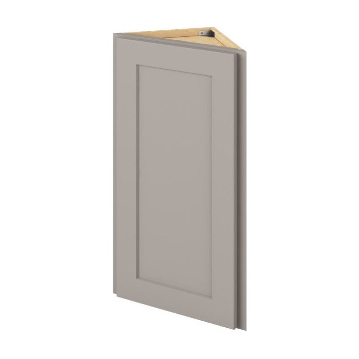 12"W x 30"H Wall End Cabinet with Single Door and Two Shelves in Catalina Pebble Grey