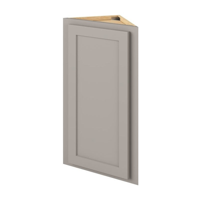 12"W x 30"H Wall End Cabinet with Single Door and Two Shelves in Hatteras Pebble Grey