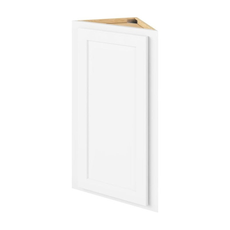 12"W x 30"H Wall End Cabinet with Single Door and Two Shelves in Hatteras Polar White