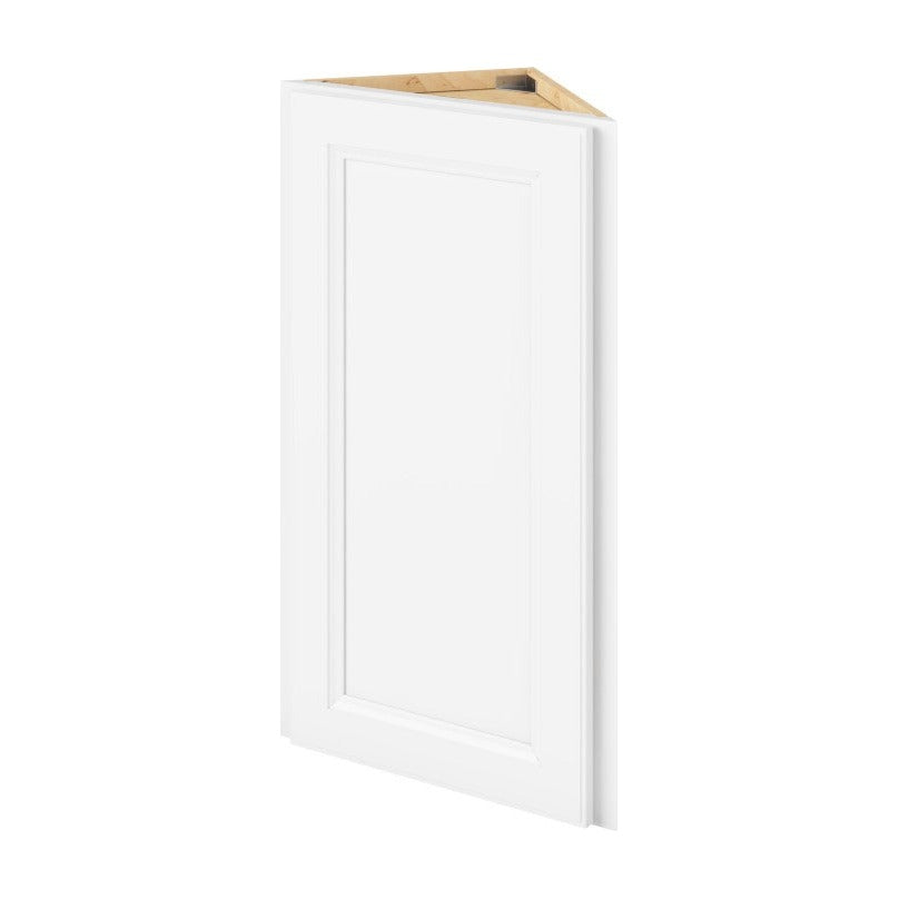 12"W x 30"H Wall End Cabinet with Single Door and Two Shelves in Maui Polar White
