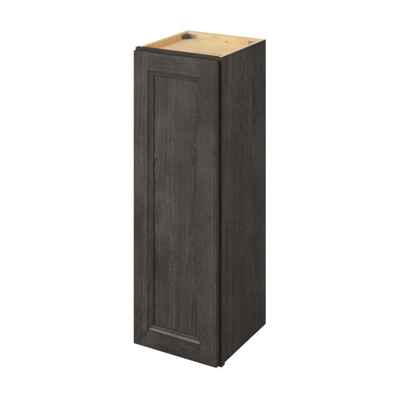 12"W x 36"H Wall Cabinet with Single Door and Two Shelves in Maui Slate