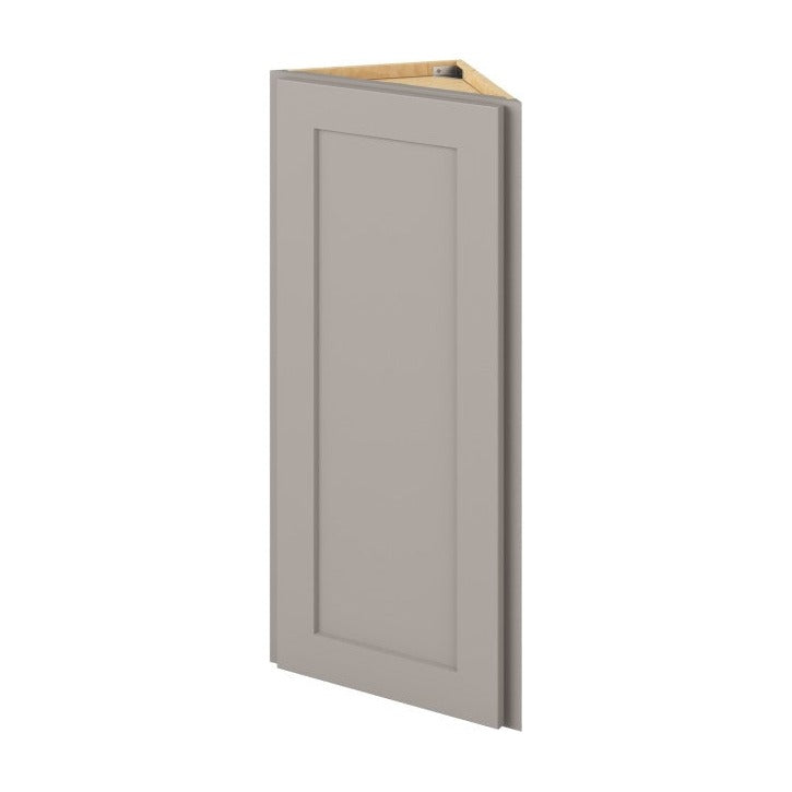 12"W x 36"H Wall End Cabinet with Single Door and Two Shelves in Catalina Pebble Grey