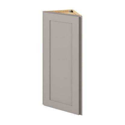 12"W x 36"H Wall End Cabinet with Single Door and Two Shelves in Catalina Pebble Grey