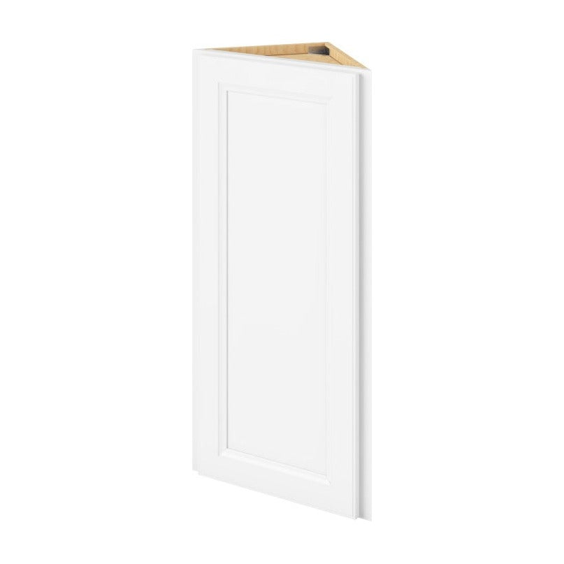 12"W x 36"H Wall End Cabinet with Single Door and Two Shelves in Maui Polar White