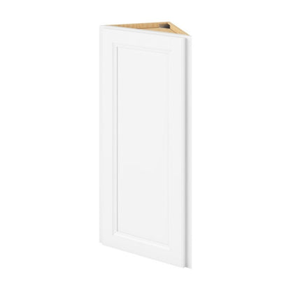12"W x 36"H Wall End Cabinet with Single Door and Two Shelves in Maui Polar White
