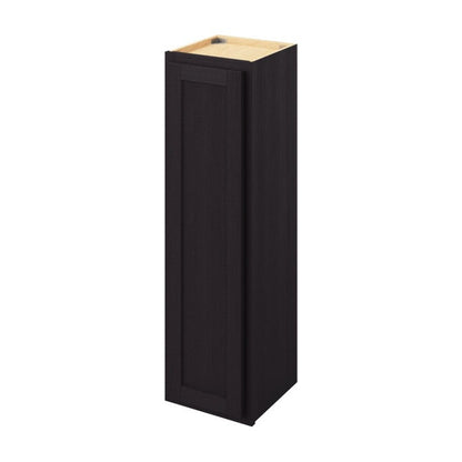 12"W x 42"H Wall Cabinet with Single Door and Three Shelves in Hatteras Espresso