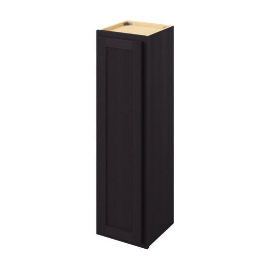 12"W x 42"H Wall Cabinet with Single Door and Three Shelves in Hatteras Espresso