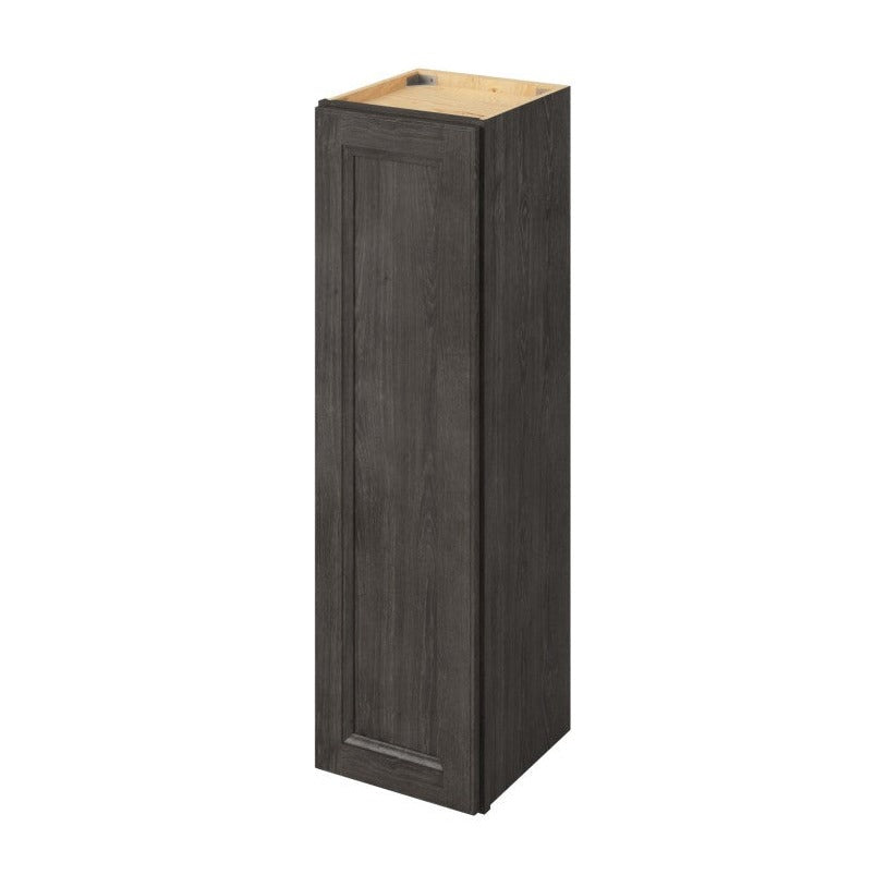 12"W x 42"H Wall Cabinet with Single Door and Three Shelves in Maui Slate