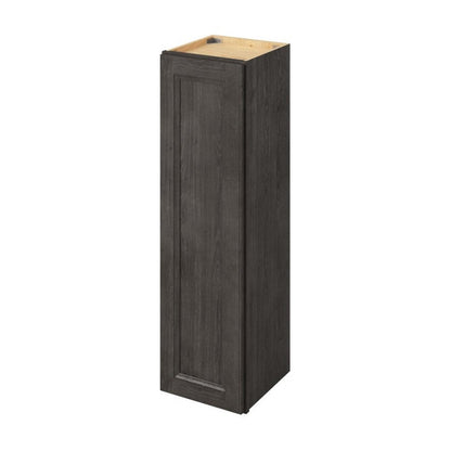 12"W x 42"H Wall Cabinet with Single Door and Three Shelves in Maui Slate