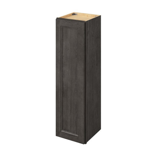 12"W x 42"H Wall Cabinet with Single Door and Three Shelves in Maui Slate
