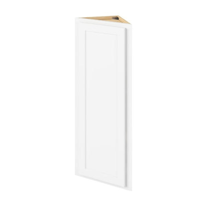 12"W x 42"H Wall End Cabinet with Single Door and Three Shelves in Hatteras Polar White