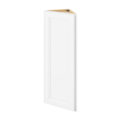 12"W x 42"H Wall End Cabinet with Single Door and Three Shelves in Maui Polar White