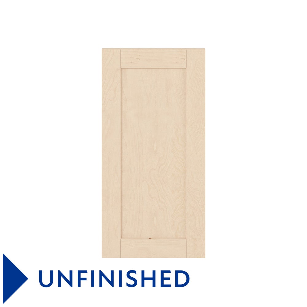 15"W Base Cabinet Door with No Hinge Bore in Catalina Unfinished