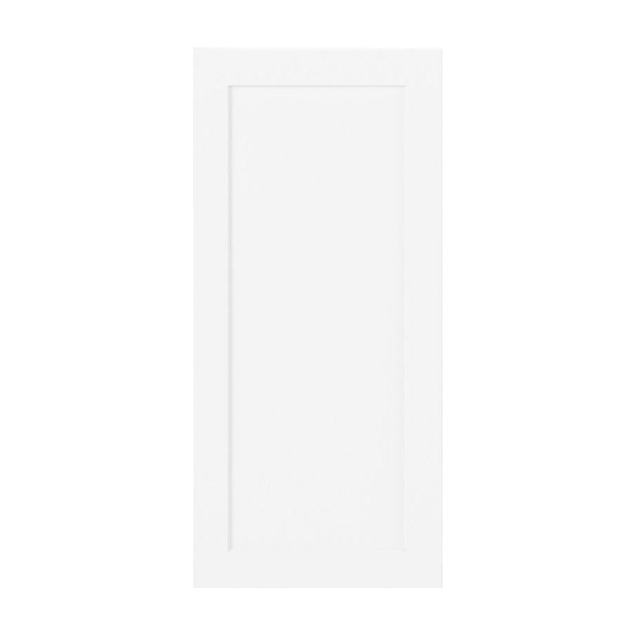 15"W Base Cabinet Door with No Hinge Bore in Hatteras Polar White