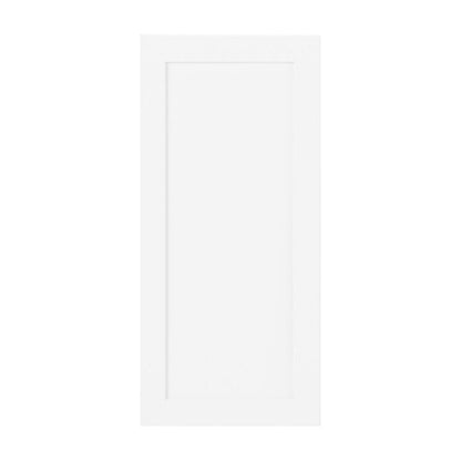 15"W Base Cabinet Door with No Hinge Bore in Hatteras Polar White