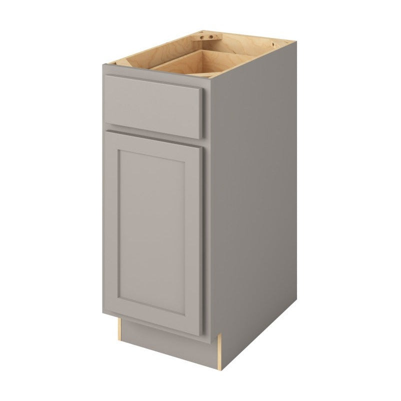 15"W Base Cabinet with One Door and One Drawer in Hatteras Pebble Grey
