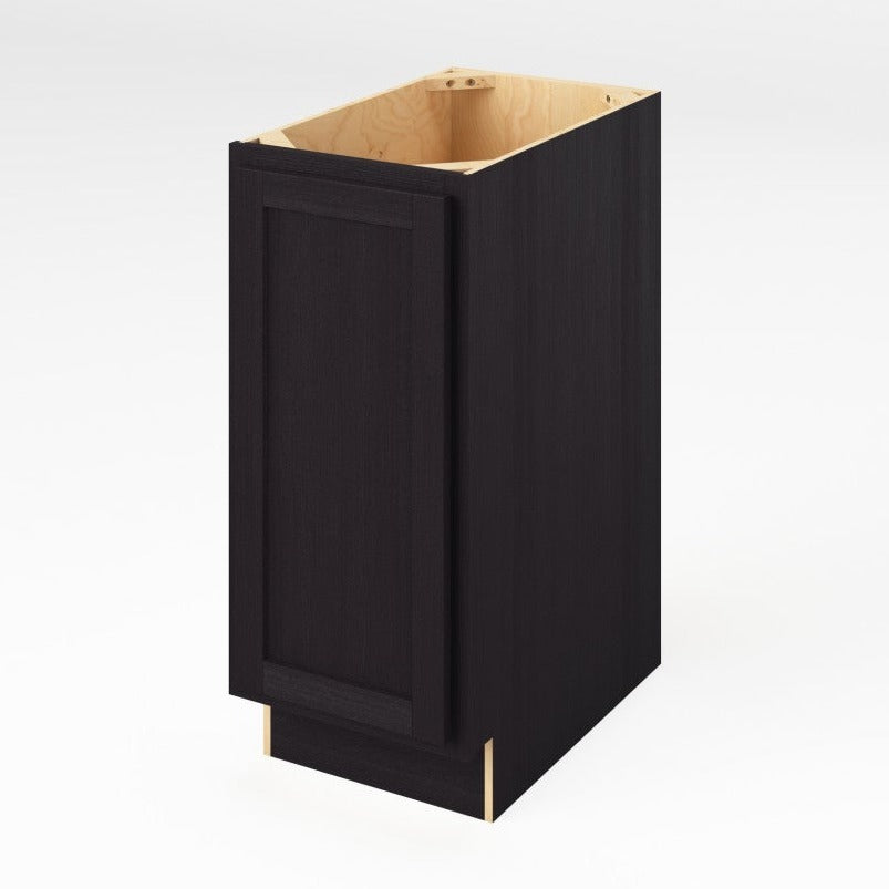 15"W Full Height Door Base Cabinet with One Door and Two Shelves in Hatteras Espresso