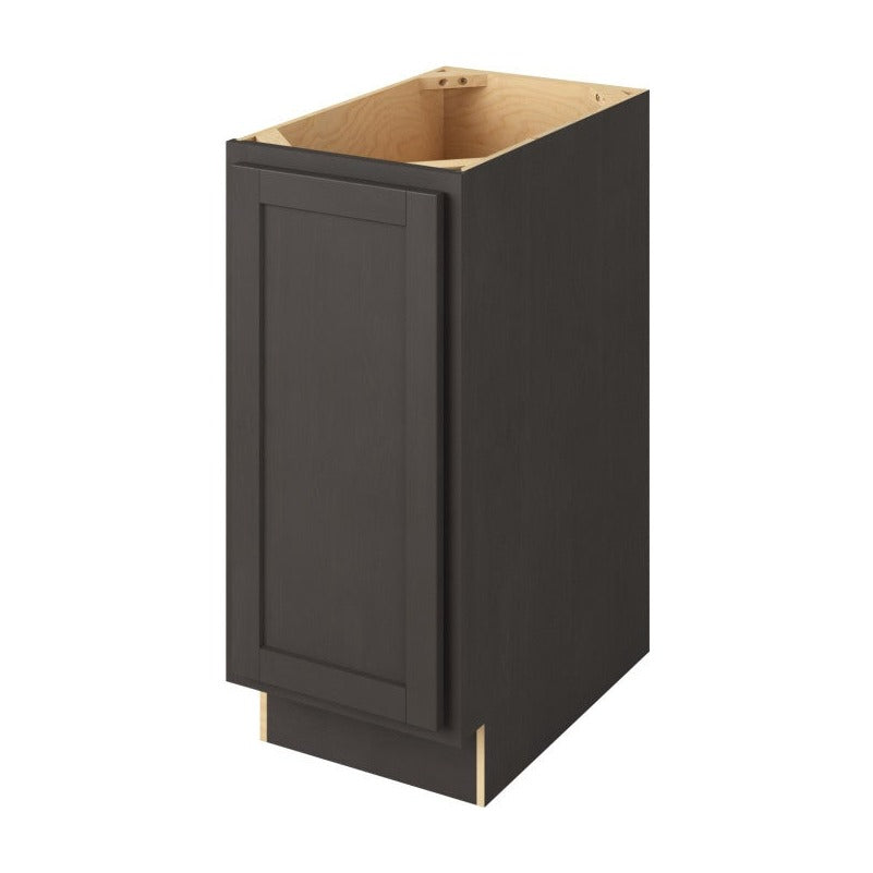 15"W Full Height Door Base Cabinet with One Door and Two Shelves in Hatteras Slate