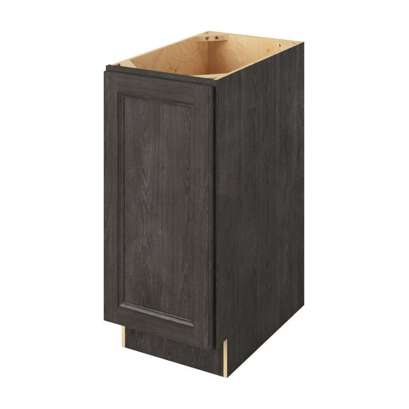 15"W Full Height Door Base Cabinet with One Door and Two Shelves in Maui Slate