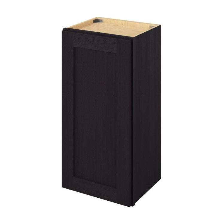 15"W x 30"H Wall Cabinet with Single Door and Two Shelves in Catalina Espresso