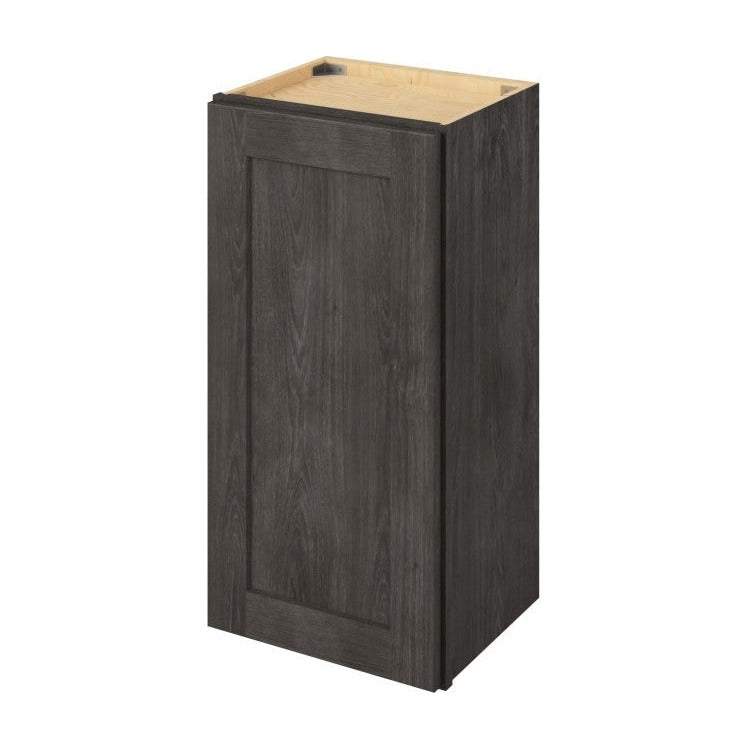 15"W x 30"H Wall Cabinet with Single Door and Two Shelves in Catalina Slate