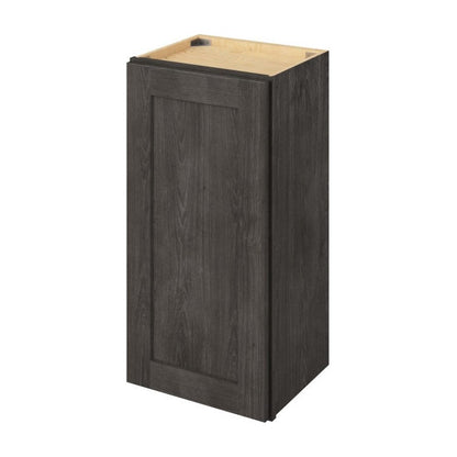 15"W x 30"H Wall Cabinet with Single Door and Two Shelves in Catalina Slate
