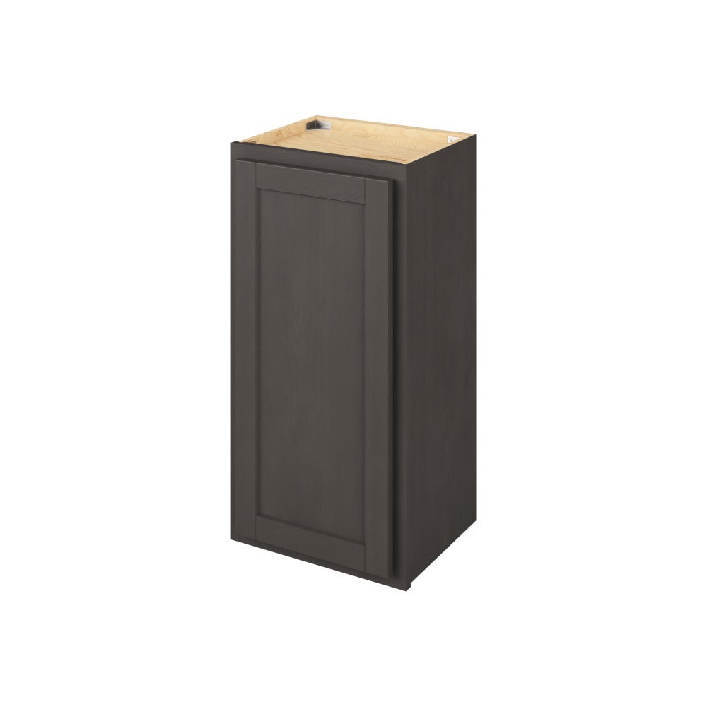 15"W x 30"H Wall Cabinet with Single Door and Two Shelves in Hatteras Slate