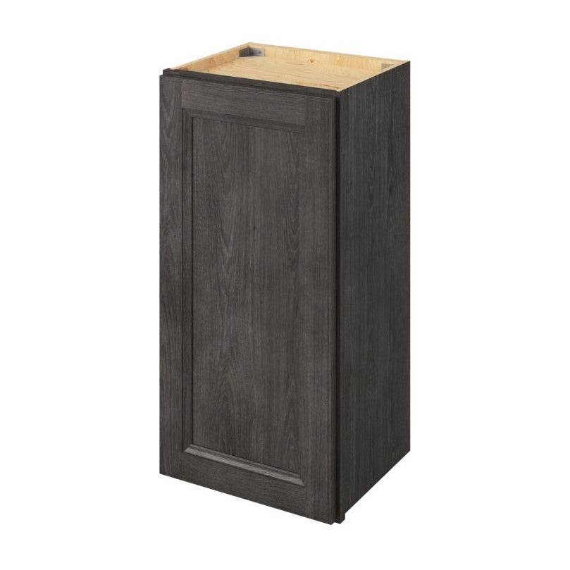 15"W x 30"H Wall Cabinet with Single Door and Two Shelves in Maui Slate