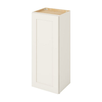 15"W x 36"H Wall Cabinet with Single Door and Two Shelves in Catalina Shell White