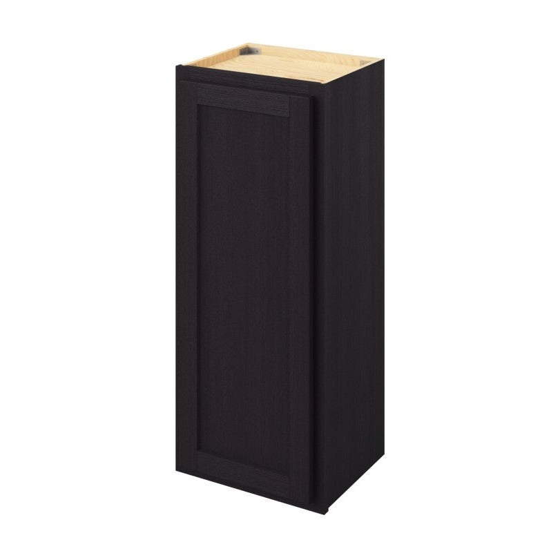 15"W x 36"H Wall Cabinet with Single Door and Two Shelves in Hatteras Espresso